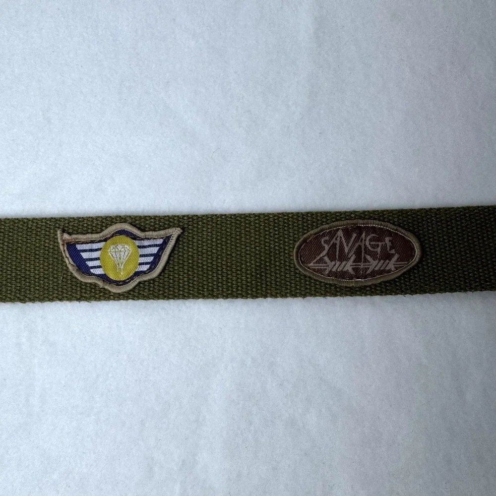 Green Patch Belt Size Small Adjustable Punk‎ Grunge Utility Military Green Y2K